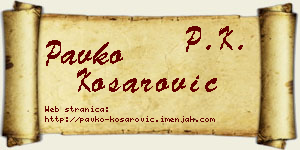 Pavko Košarović vizit kartica